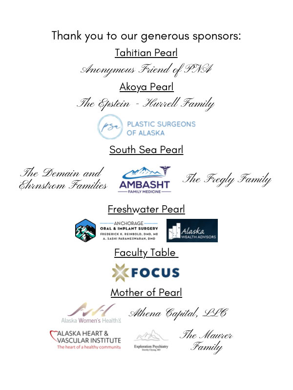 Pacific Northern Academy, Annual Fundraiser, Sponsors